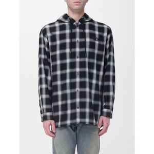 Diesel Men Check Cotton Shirt Diesel With Hood
